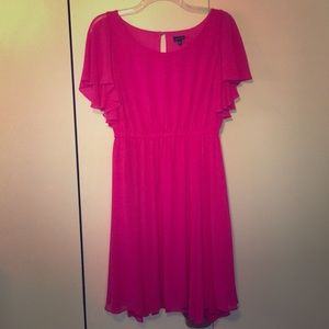 Torrid Size 1 Hot Pink Chiffon A-Line Dress